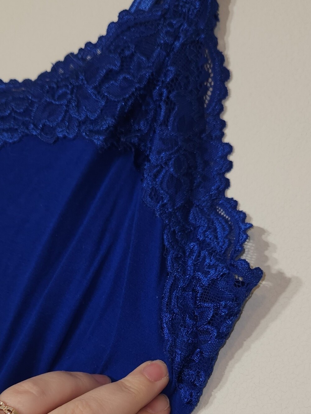 💙💙Lace-Trim Cami Tank Top💙💙 - Royal Blue. Lane Bryant 14/16. - Picture 4 of 13